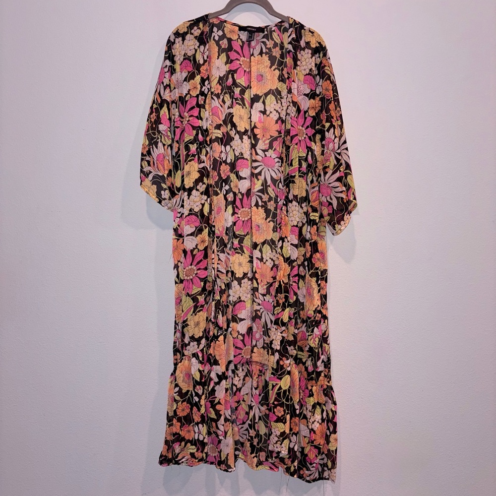 Forever 21 Multicolor Floral Kimono